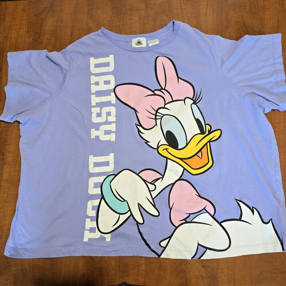 Disney Parks Daisy Duck Double Sided Wrap Around Spell Out SS Graphic Tee 3XL